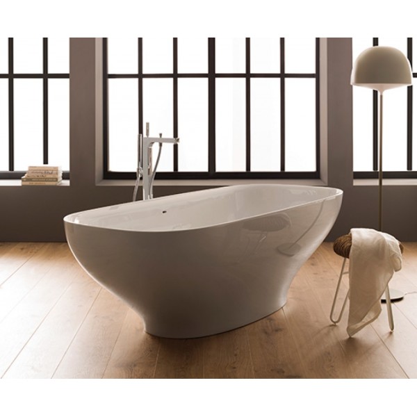 Vasca da bagno in pietraluce 180x84 free-standing Globo Genesis